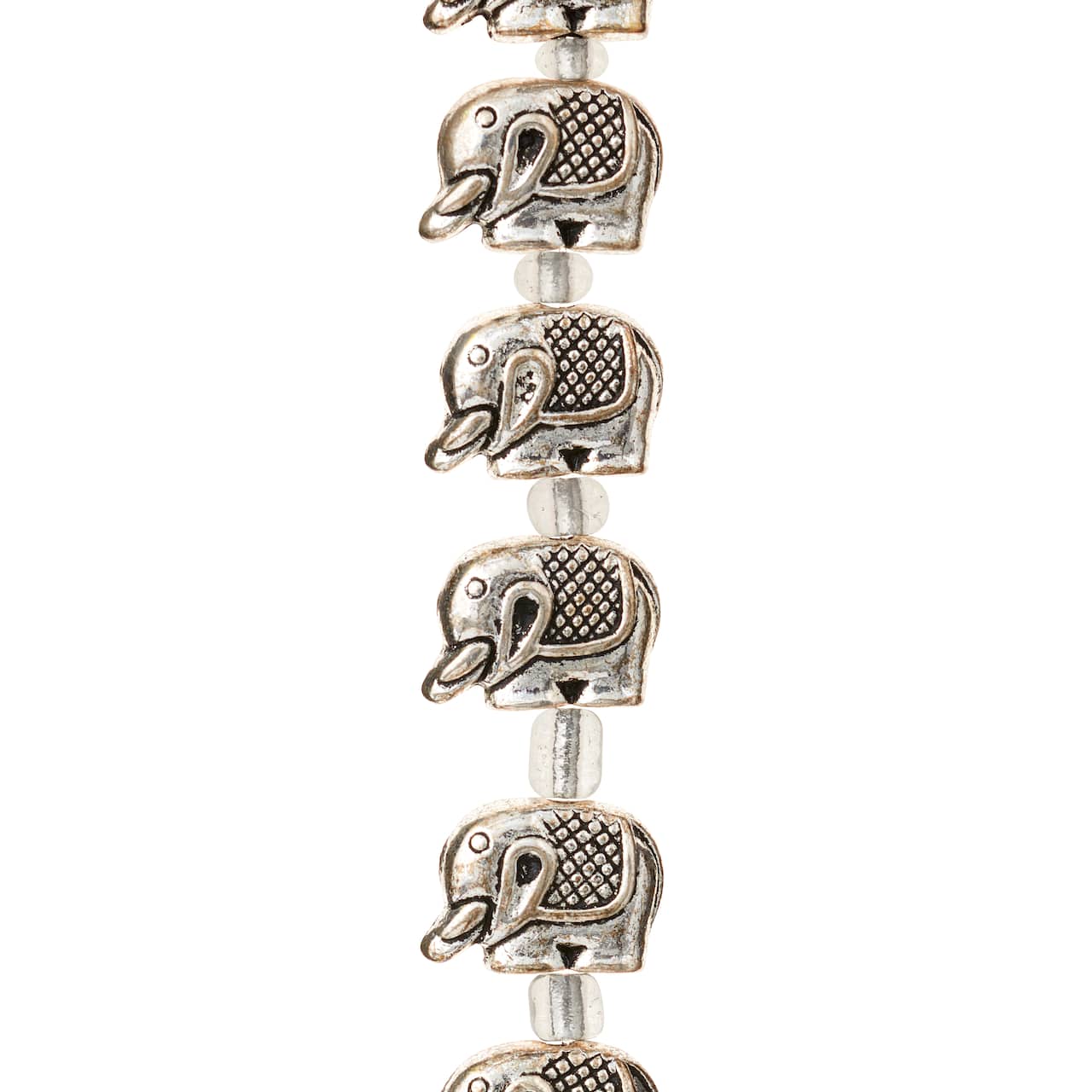 Silver Metal Elephant Beads, 12mm by Bead Landing&#x2122;
